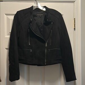 Sleek Black faux suede Women's Jacket